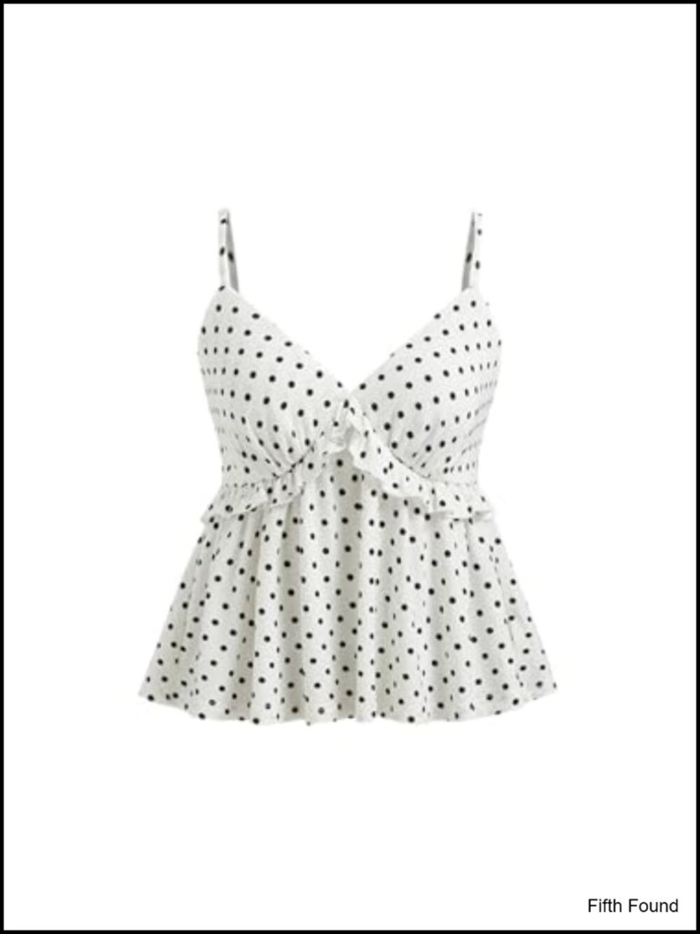 Polka Dot Babydoll Tank Top Sleeveless V Neck Flowy Y2K Summer Cute Crop